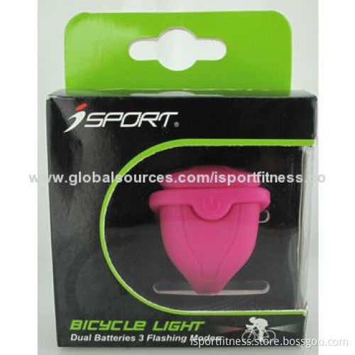Silicone Bicycle Front/Rear Lights, Energy-saving and Anti-pollution
